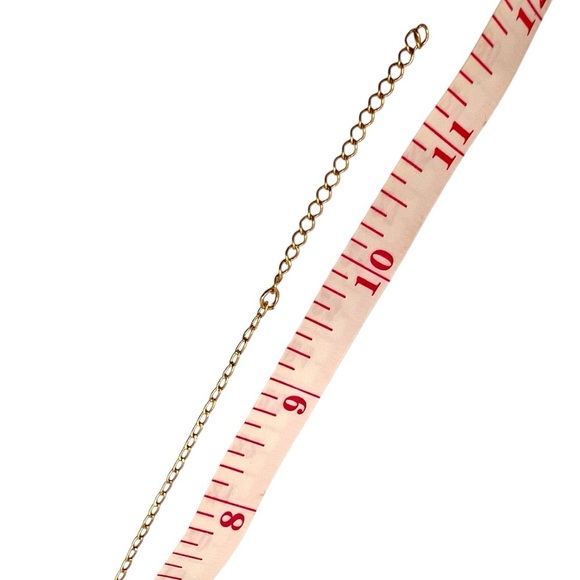 Gold Heart Anklet with Red Charm - Picture 4 of 4
